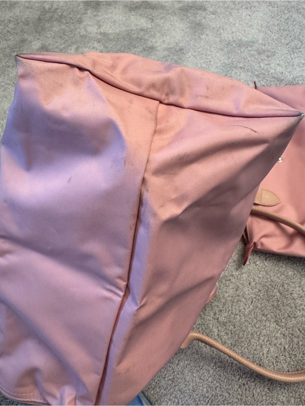 Longchamp Le Pliage Large Pink Long Handle Tote Bag - Picture 5 of 5